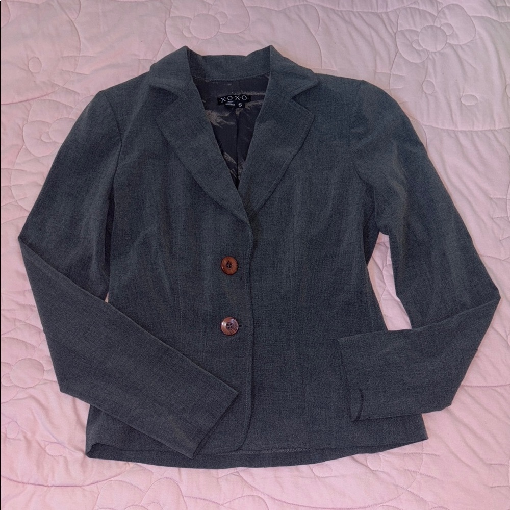 XOXO Gray Structured Blazer